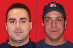 Kansas City firefighters John Mesh, left, and Larry Leggio. Kansas City firefighters John Mesh, left, and Larry Leggio.
