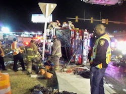 In 2010, SAFD&apos;s Ladder 35 was involved in a rollover accident in which none of the four firefighters on board were wearing their seatbelts. All four firefighters were hospitalized, with one firefighter suffering a neck fracture.