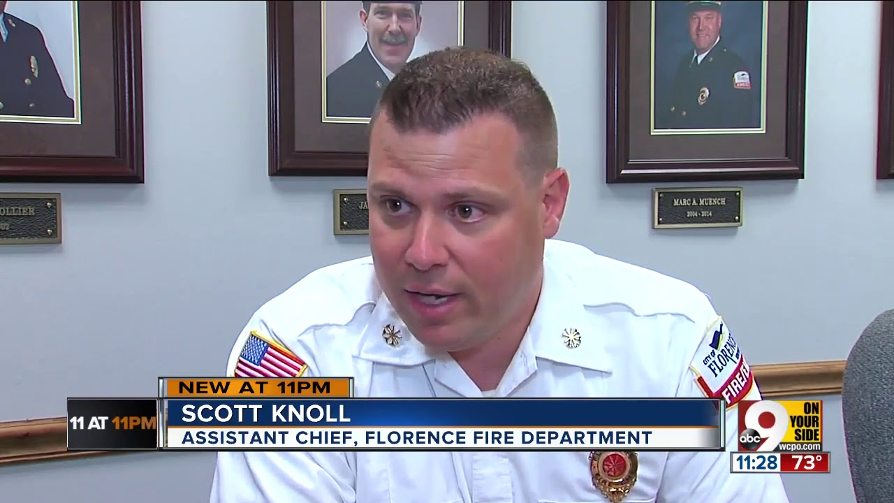 Florence KY Firefighters Narrowly Escape Roof Collapse During Fire