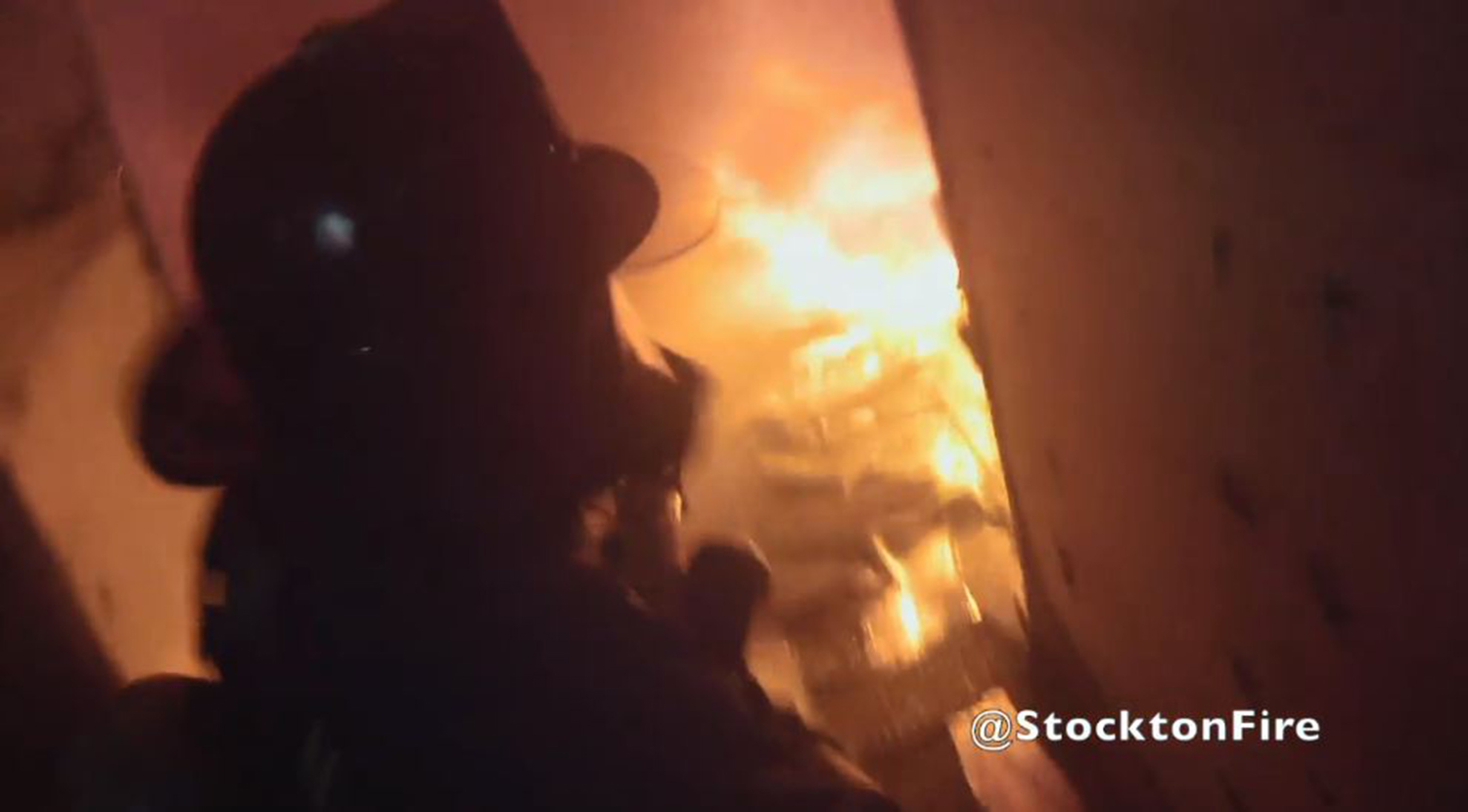 Helmet Cam Catches Heavy Fire Conditons, Dog Rescue in CA | Firehouse