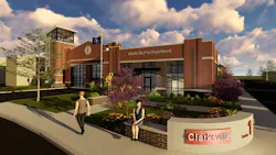 An artist's rendering of the new station being built for the Clarksville Fire Department.