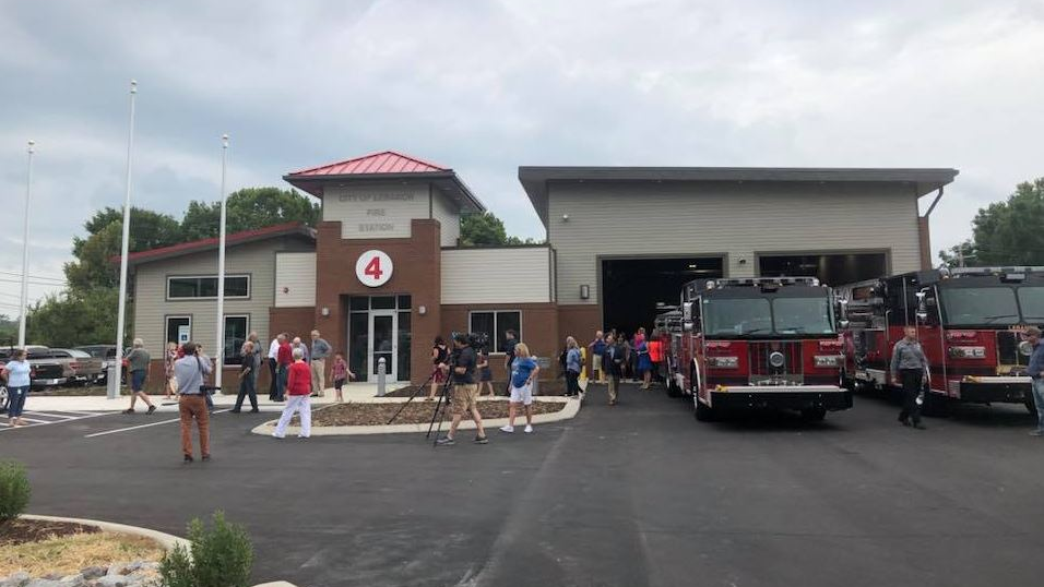 The Lebanon Fire Department's new Fire Station No. 4 shortly before opening ceremonies on Thursday, Aug. 16, 2018.