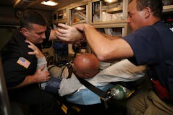 Firefighters need to learn to use defensive tactics to see indicators of potential violence. Firefighters need to learn to use defensive tactics to see indicators of potential violence.