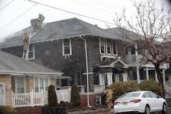 Upon arrival on scene, crews went to work performing roof ventilation. Upon arrival on scene, crews went to work performing roof ventilation.