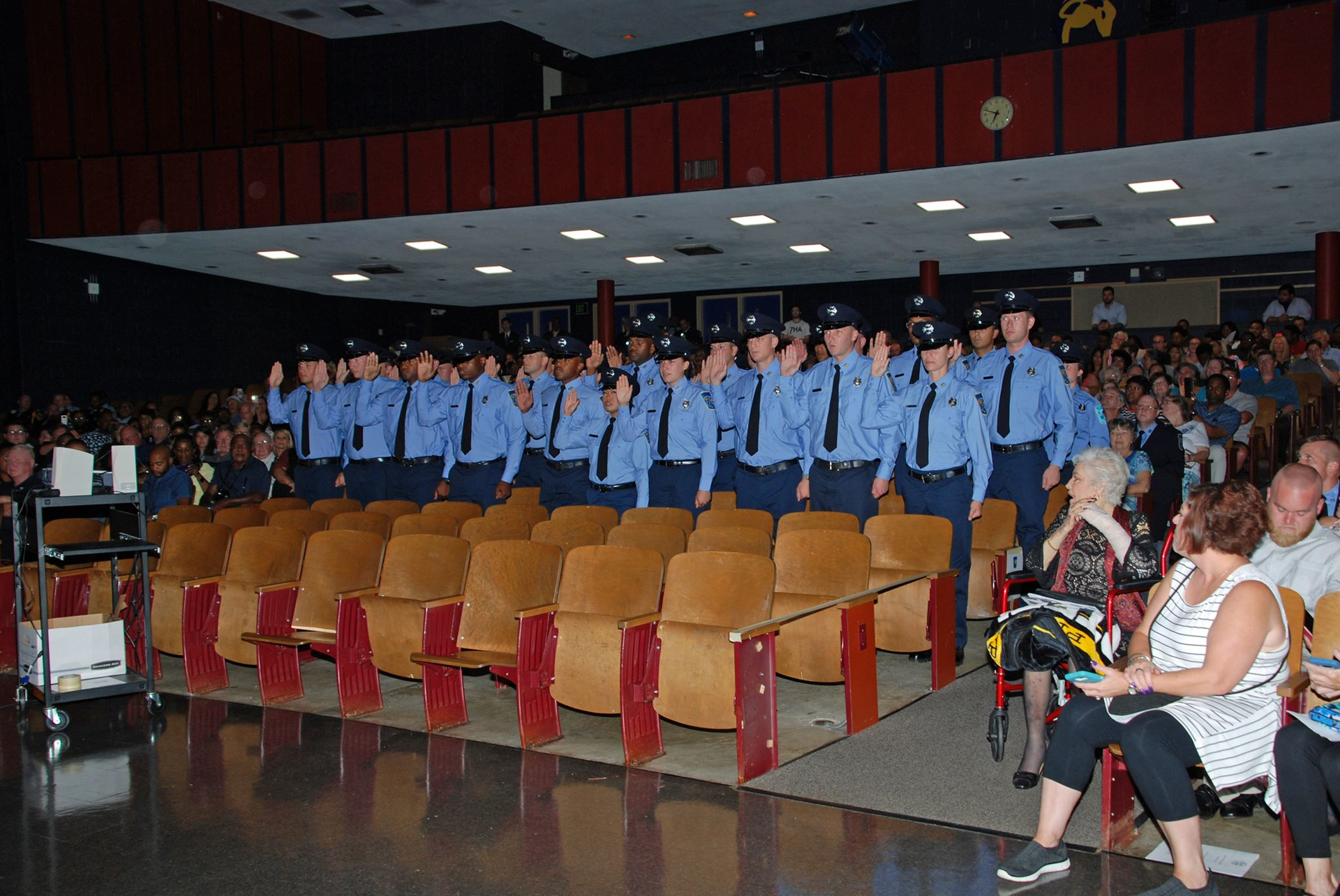 The proposed tax break would have helped recruit public safety professionals, such as this group of Baltimore County firefighter recruits who graduated last week, and retain them as residents.