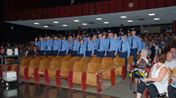 The proposed tax break would have helped recruit public safety professionals, such as this group of Baltimore County firefighter recruits who graduated last week, and retain them as residents.