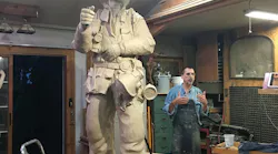 Local artist Andrew Jumonville put the finishing touches on the life-sized bronze statue and it has been shipped to the foundry.