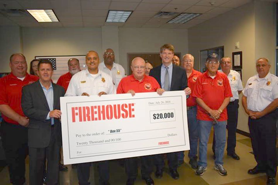 Firehouse and Endeavor Business Media made a $20,000 donation to the Nashville Fire Buffs Box 55 organization.