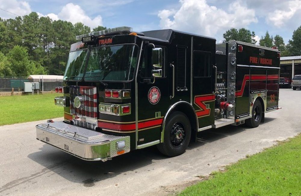 Northwest, NC, Fire Dept. Puts Black Custom Pumper, Built by Sutphen