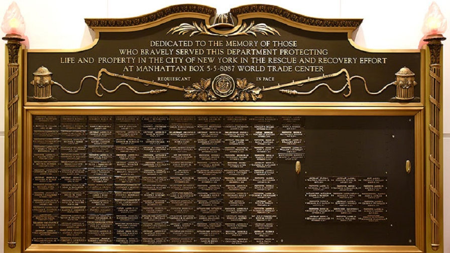 FDNY Adds Names To Memorial Wall - 911memorial.5b927e210083c 