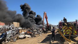 Residents in the area were ordered to shelter in place during the fire Friday. Residents in the area were ordered to shelter in place during the fire Friday.