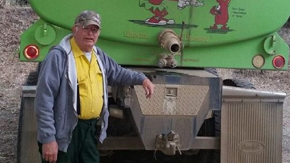 Wildland firefighter John Houdeshell in a September 2014 photo.