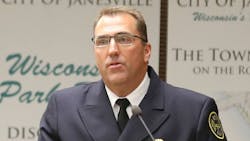 Janesville Fire Chief Randy Banker. Janesville Fire Chief Randy Banker.
