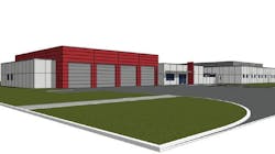 A design drawing for Jacksonville Fire and Rescue&apos;s new Station 73 and a backup 911 center to be located next door.