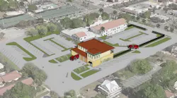 An artist's rendering of a proposed new fire station in Venice.