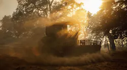A Cal Fire bulldozer works its way toward the River Fire in Lakeport, CA, on Aug. 1, 2018.