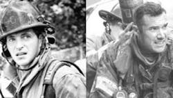 York City firefighters Ivan Flanscha and Zach Anthony. York City firefighters Ivan Flanscha and Zach Anthony.