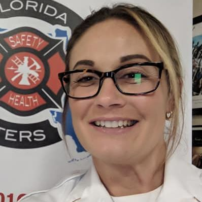 Former Brooksville, FL, firefighter Hillary Sanford.
