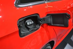 Responders are accustomed to opening a small door and finding the “gas cap” for an internal combustion engine vehicle. If this is the only small door on the vehicle, then it is either a gasoline or diesel-powered vehicle. Photos by Ron Moore Responders are accustomed to opening a small door and finding the “gas cap” for an internal combustion engine vehicle. If this is the only small door on the vehicle, then it is either a gasoline or diesel-powered vehicle. Photos by Ron Moore