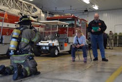 An IFSAC reviewer observing a skills evaluator. An IFSAC reviewer observing a skills evaluator.