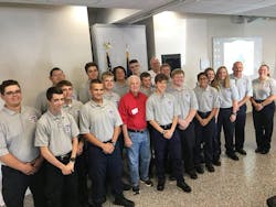 The students and staff who are taking part in the inagural fire rescue class at the Multi Agency Academic Cooperative Foundation.