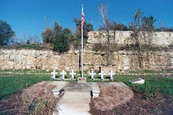 Memorial to the six KCFD firefighters killed in the explosion. It is located on State Highway 71, a few hundred feet from the site of the incident. Memorial to the six KCFD firefighters killed in the explosion. It is located on State Highway 71, a few hundred feet from the site of the incident.