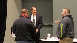 FDNY Lt. Michael Scotto, center, speaks with students who attended his class at Firehouse Expo in Nashville.