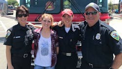 Gold Ridge firefighters Tonia and Vail Bello with their daughter Rylee and son Logan, who is also a volunteer firefighter.