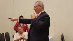 Former Springfield, MO, Fire Chief David Hall speaks during a conference session at Firehouse Expo in Nashville, TN.