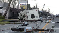 Destruction along US 231 in Panama City, FL, on Thursday, Oct. 11, 2018, after Hurricane Michael landed in the Panhandle.
