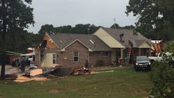 A home damaged by intense storms that swept through Oklahoma City on Tuesday, Oct. 9, 2018. A home damaged by intense storms that swept through Oklahoma City on Tuesday, Oct. 9, 2018.