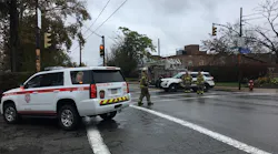 Pittsburgh firefighters on scene after a shooting at a synagogue left eight people dead on Saturday, Oct. 27, 2018.