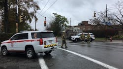 Pittsburgh firefighters on scene after a shooting at a synagogue left eight people dead on Saturday, Oct. 27, 2018. Pittsburgh firefighters on scene after a shooting at a synagogue left eight people dead on Saturday, Oct. 27, 2018.