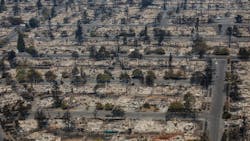 The Coffey Park neighborhood of Santa Rosa, CA, after it was leveled by the Tubbs Fire in October 2017. The Coffey Park neighborhood of Santa Rosa, CA, after it was leveled by the Tubbs Fire in October 2017.