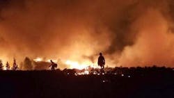 Firefighters work to contain the Ryan Fire in northern Colorado on Wednesday, Oct. 3, 2018. Firefighters work to contain the Ryan Fire in northern Colorado on Wednesday, Oct. 3, 2018.