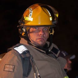 Saint David probationary firefighter Joshua Eugin.