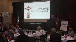 Corey Lane, from Loveland, CO, the 2017 EVT of the Year, gave the keynote address at Spartan Motors 2018 Fire Truck Training Conference in Lansing, MI