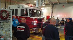 Emergency Vehicle Technicians check out a newly completed cab and chassis at Spartan Motors&apos; plant in Charlotte, MI.