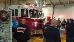 Emergency Vehicle Technicians check out a newly completed cab and chassis at Spartan Motors' plant in Charlotte, MI. Emergency Vehicle Technicians check out a newly completed cab and chassis at Spartan Motors' plant in Charlotte, MI.
