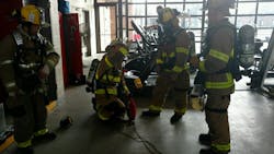 Getting involved in training and not just being a spectator is vitally important as the company officer. It not only keeps you competent, but builds trust within the team. Here the crew is practicing a large-area rope-assisted search. Getting involved in training and not just being a spectator is vitally important as the company officer. It not only keeps you competent, but builds trust within the team. Here the crew is practicing a large-area rope-assisted search.