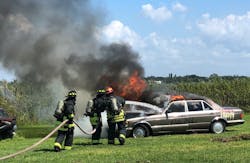 St. Petersburg Fire Rescue personnel wearing the GORE Particulate Hood during training St. Petersburg Fire Rescue personnel wearing the GORE Particulate Hood during training