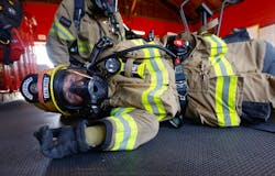 Cal Fire firefighters continuing to train while waiting for the tones to go off. Cal Fire firefighters continuing to train while waiting for the tones to go off.