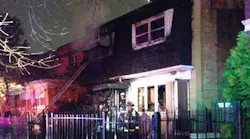 Chicago firefighters on scene during a fire at a duplex in Gresham on the South Side on Friday, Nov. 9, 2018.