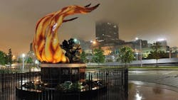 The Cleveland Fallen Firefighters Memorial. The Cleveland Fallen Firefighters Memorial.