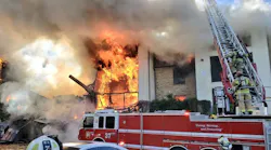 Dallas firefighters on scene during a condo building fire on Tuesday, Nov. 27, 2018.