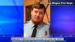 Magee, MS, firefighter Dustin Grubbs was killed in a wreck on his way to a stricture fire on Saturday, Nov. 3, 2018.