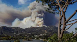The Woolsey fire burns above the Lake Sherwood community in the Santa Monica Mountains in Ventura County, CA, on Tuesday, Nov. 13, 2018.
