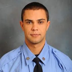 FDNY firefighter James Lugo with Engine 320 in Flushing, Queens. FDNY firefighter James Lugo with Engine 320 in Flushing, Queens.