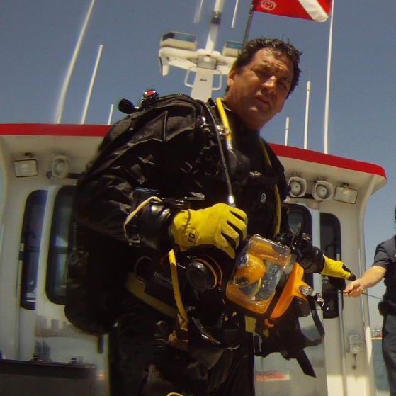 LAFD rescue diver Stephen Meiche in a 2012 photo.