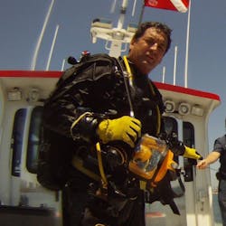 LAFD rescue diver Stephen Meiche in a 2012 photo. LAFD rescue diver Stephen Meiche in a 2012 photo.